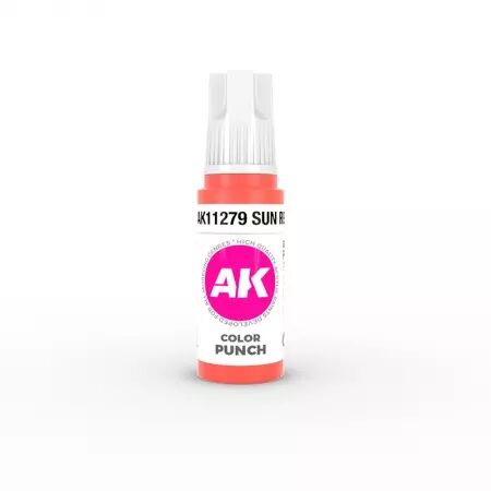 Ak Interactive - 3Rd Gen - Sun Red Color Punch 17 Ml