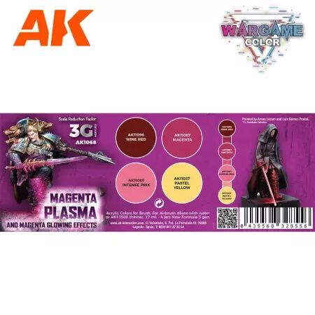 Ak Interactive - Wargame Color Set Magenta Plasma And Glowing Effect