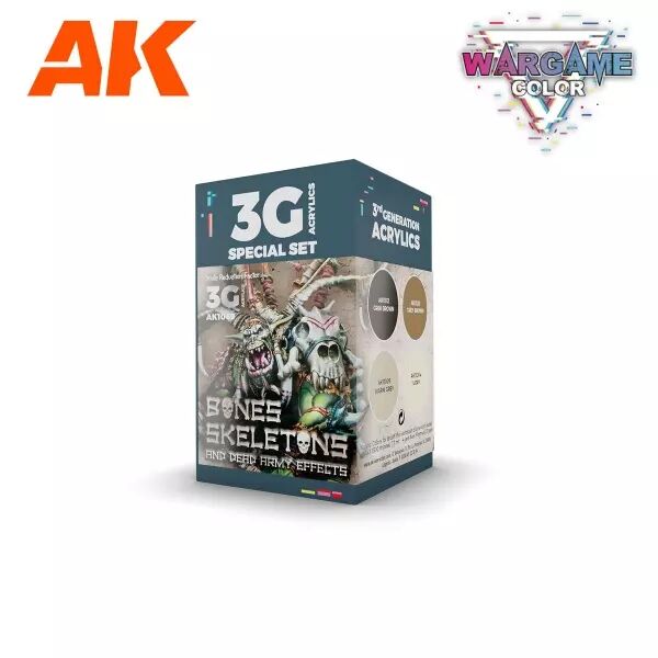 Ak Interactive - Wargame Color Set Bones And Skeletons