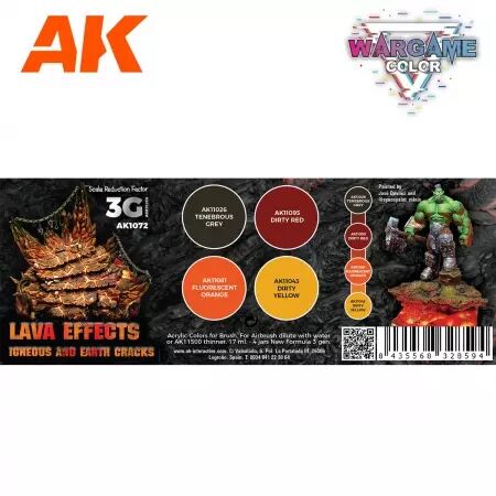 Ak Interactive - Wargame Color Set Lava Effects