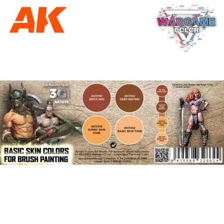 Ak Interactive - Wargame Color Set Basic Skin Colors