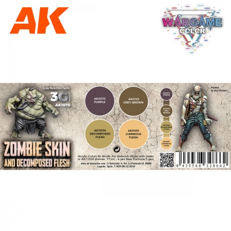 Ak Interactive - Wargame Color Set Zombie Skin