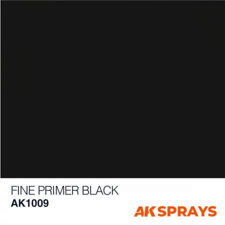 Ak Interactive - Fine Primer Black - Spray 400Ml (Includes 2 Nozzles)
