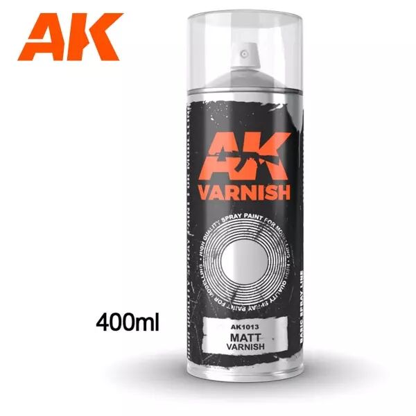 Ak Interactive - Matt Varnish - Spray 400Ml (Includes 2 Nozzles)
