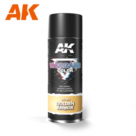 Ak Interactive - Wargame Colors - Golden Armor -  Spray 400Ml