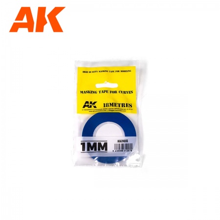Ak Interactive - Outils - Blue Masking Tape For Curves 1Mm