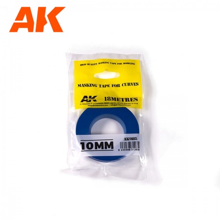 Ak Interactive - Outils - Blue Masking Tape For Curves 10Mm