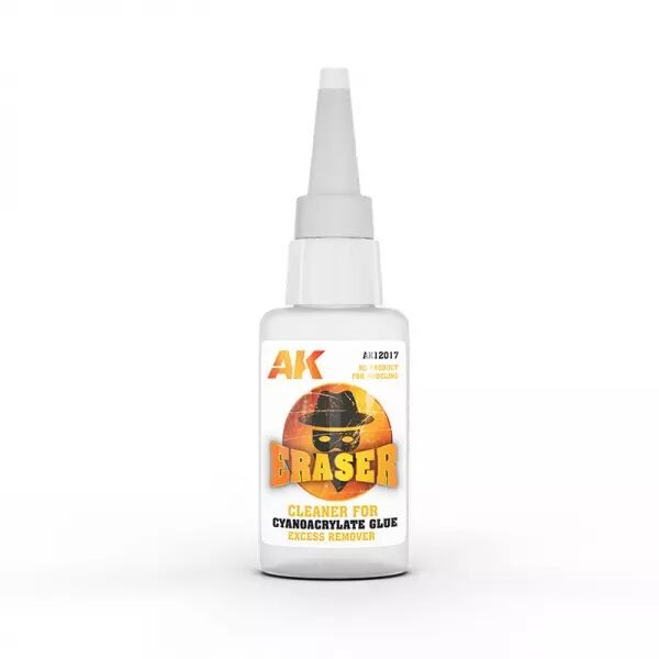 Ak Interactive - Auxiliaires - Eraser Cleaner For Cyanocrylate (Excess Remover)