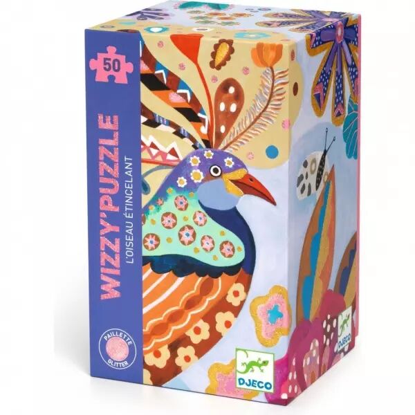 WIZZY PUZZLE - L'oiseau �tincelant - 50 pi�ces - Djeco
