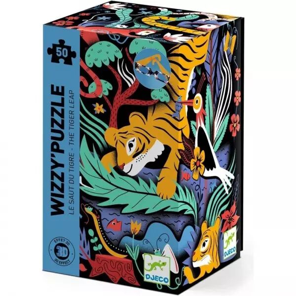 WIZZY PUZZLE - Le saut du tigre - 50 pi�ces - Djeco