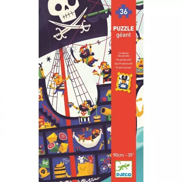 PUZZLE GEANT - Le Bateau de pirate - 36 pi�ces - Djeco
