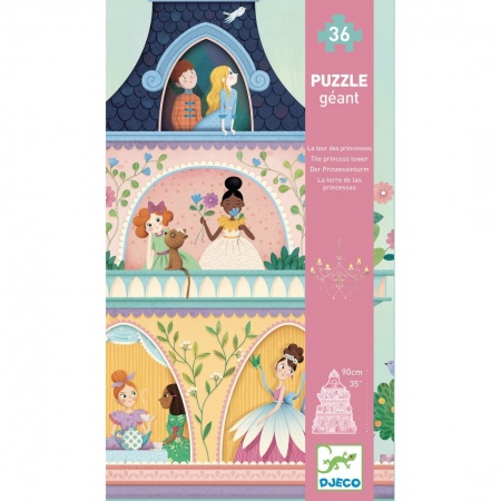 PUZZLE GEANT - La tour des princesses - 36 pièces - Djeco