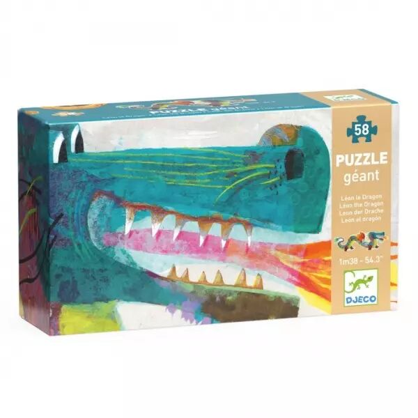 PUZZLE GEANT - L�on le dragon - 58 pi�ces - Djeco