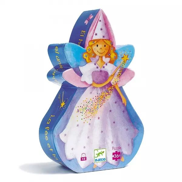PUZZLE SILHOUETTE - La f�e et la licorne - 36 pi�ces - Djeco