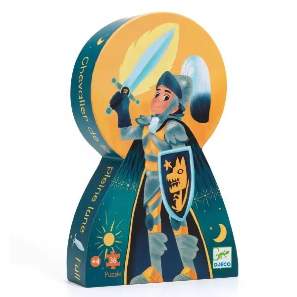 PUZZLE SILHOUETTE - Chevalier de la pleine lune - 36 pi�ces - Djeco