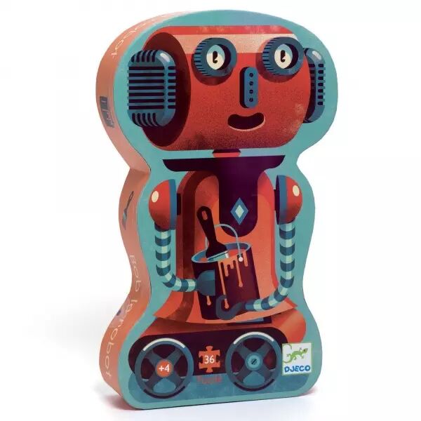 PUZZLE SILHOUETTE - Bob le robot - 36 pi�ces - Djeco