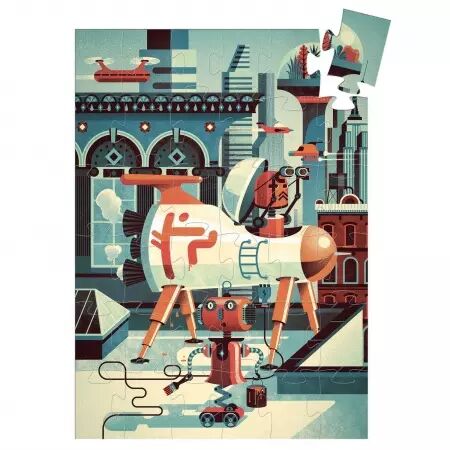 PUZZLE SILHOUETTE - Bob le robot - 36 pièces - Djeco