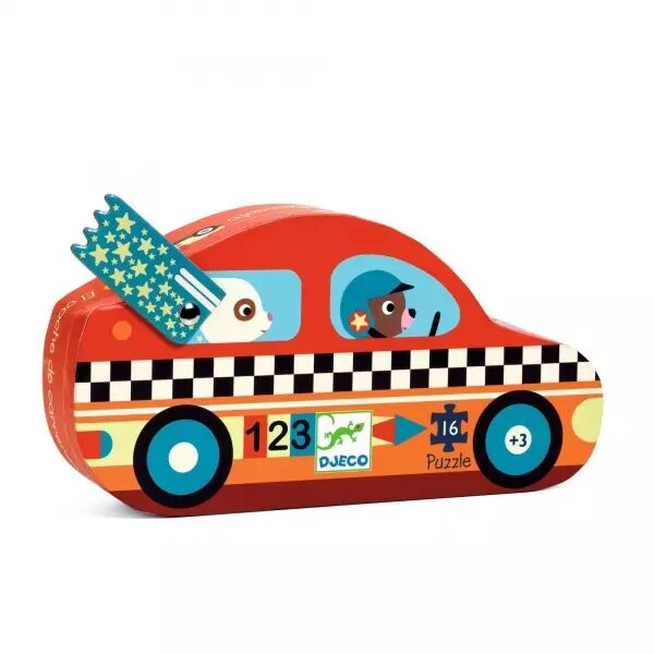 PUZZLE SILHOUETTE - Le bolide - 16 pi�ces - Djeco