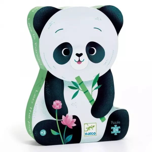 PUZZLE SILHOUETTE - L�o le panda - 24 pi�ces - Djeco