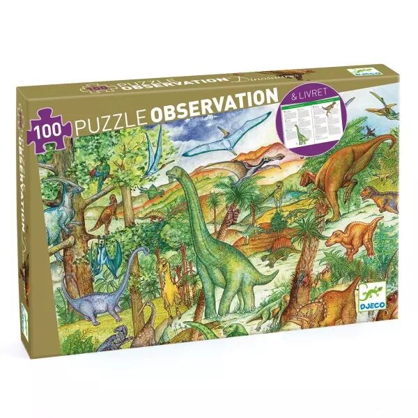 PUZZLE OBSERVATION - Dinosaures 100 pi�ces + Livret - Djeco