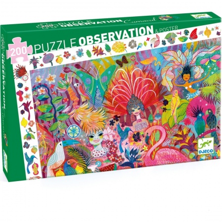PUZZLE OBSERVATION - Carnaval de Rio - 200 pièces - Djeco