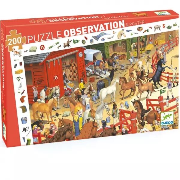 PUZZLE OBSERVATION - Equitation 200 pi�ces - Djeco