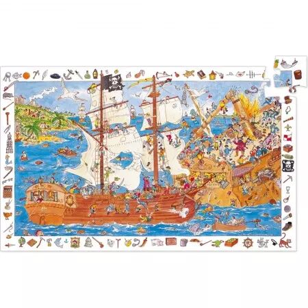 PUZZLE OBSERVATION - Les pirates - 100 pièces - Djeco