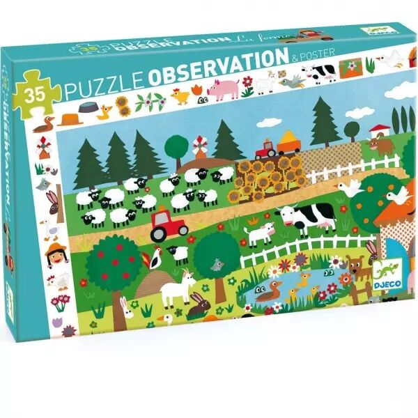 PUZZLE OBSERVATION - Ferme - 35 pieces - Djeco