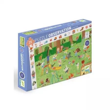 PUZZLE OBSERVATION - Le square des petits amis - 35 pieces - Djeco