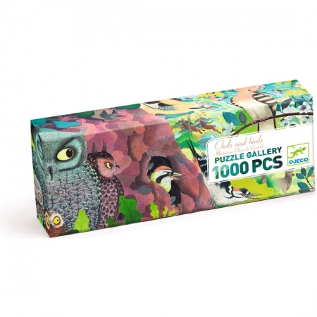 PUZZLE GALLERY - Owls and birds - 1000 pieces - Djeco
