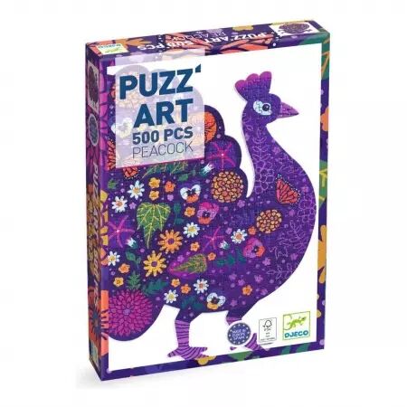 PUZZ'ART - Peacock -500 pieces - Djeco