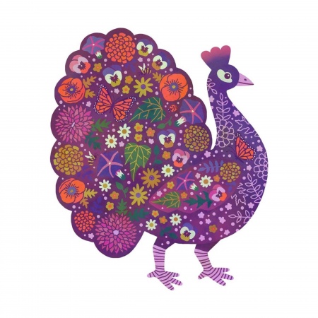 PUZZ'ART - Peacock -500 pieces - Djeco