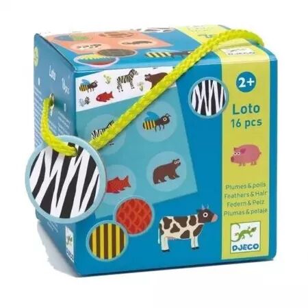 Loto Plumes et poils - 16 pièces - Djeco