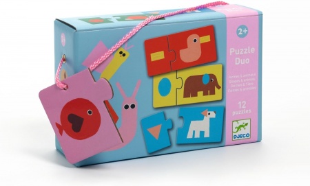 PUZZLE DUO - Animaux & formes - Djeco
