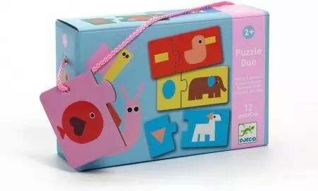 PUZZLE DUO - Animaux & formes - Djeco