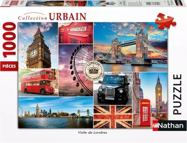 Visite de Londres  -  Puzzle 1000 pi�ces - Collection Urbain - Nathan