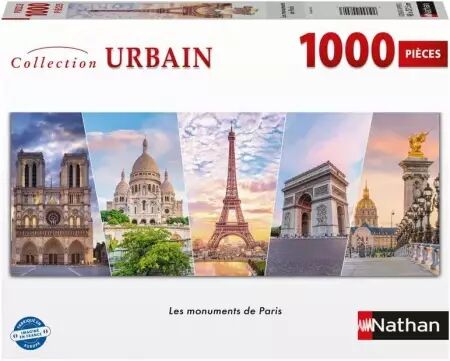 Les monuments de Paris -  Puzzle 1000 pièces - Collection Urbain - Nathan
