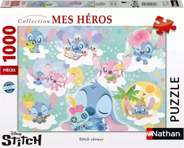 Stitch r�veur  -  Puzzle 1000 pi�ces - Collection Mes H�ros  - Nathan