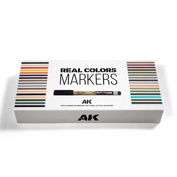 Bo�te compl�te (Special Box) - Real Colors Markers - 34 Units - Ak Interactive