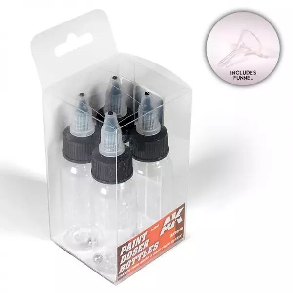 Paint Doser Bottles 4x30ml - Accessoires Peintures - Ak Interactive
