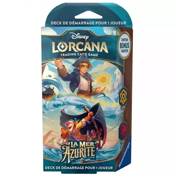 Lorcana - Chapitre Six : La Mer Azurite - Deck de D�marrage Jim Hawkins / Tigrou (Ambre Rubis)