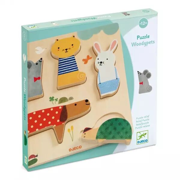 Woodypets -Puzzle d'encastrement - Djeco