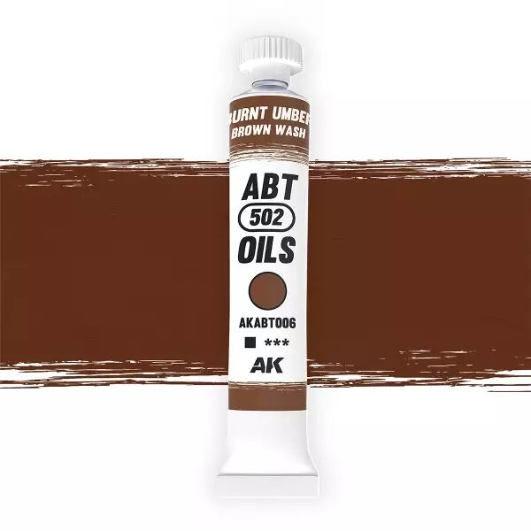AK Interactive - ABT 502 Oil - Burnt Umber - Brown Wash