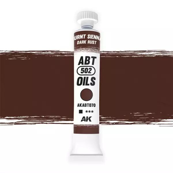 AK Interactive - ABT 502 Oil - Burnt Sienna - Dark Rust