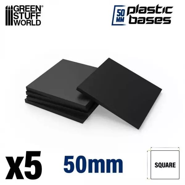 Socles CARR�S 50mm en Plastique - Green Stuff World