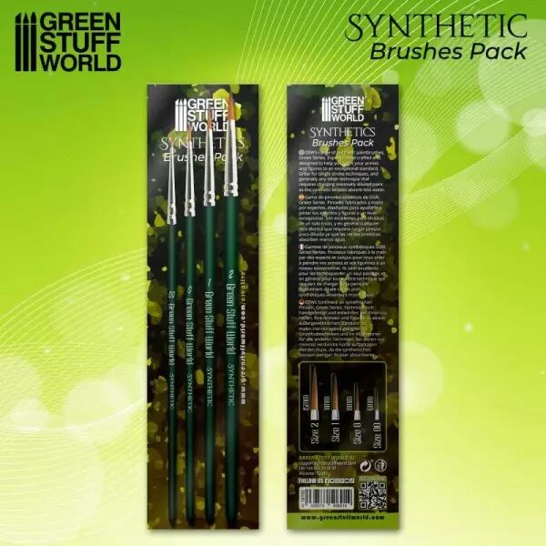 Set de Pinceaux Synth�tiques  - Green Serie - Green Stuff World