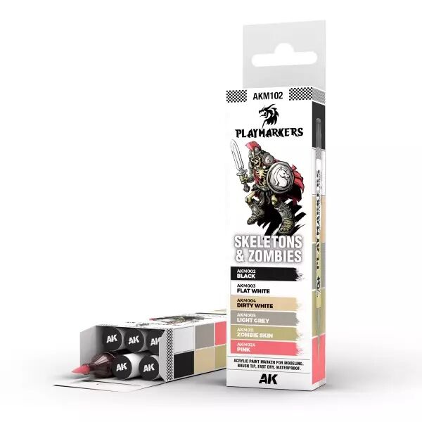 Playmarkers Set : Skeleton and Zombies - 6  Units - Ak Interactive