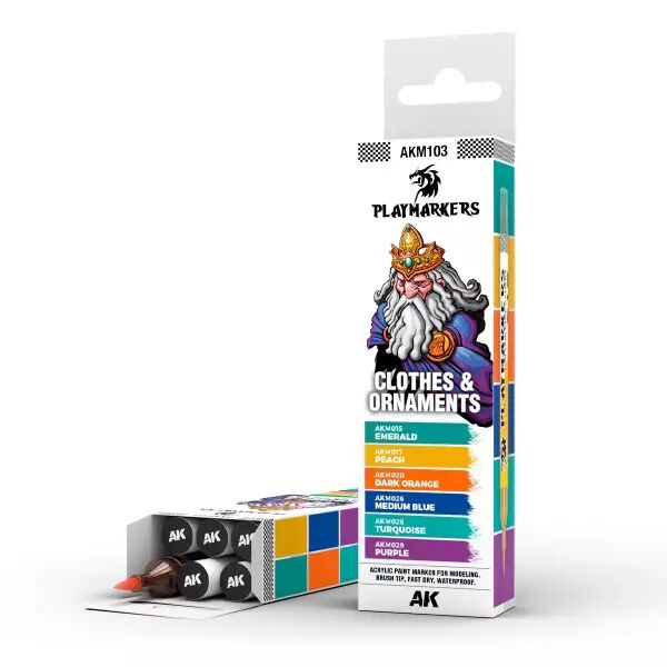 Playmarkers Set : Clothes and Ornaments - 6  Units - Ak Interactive