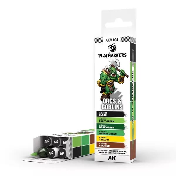 Playmarkers Set : Orcs and Goblins - 6  Units - Ak Interactive