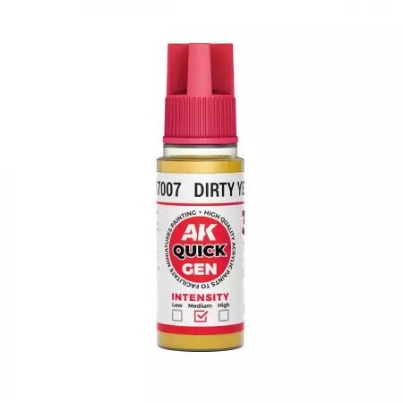 AK Interactive - Gamme Quick Gen - Dirty Yellow  - 18ml